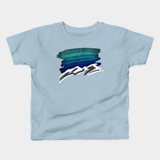 painted mountain landscape Kids T-Shirt